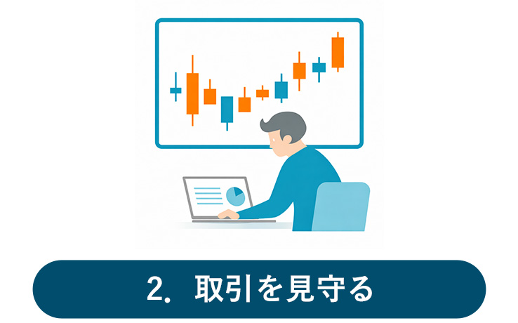 取引を見守る